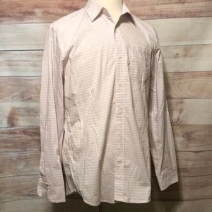 GAP Classic Fit Striped Mens Button Up Shirt